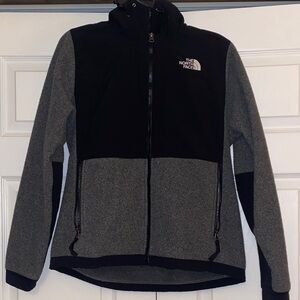 The North Face Black & Gray Hooded Fleece Jacket